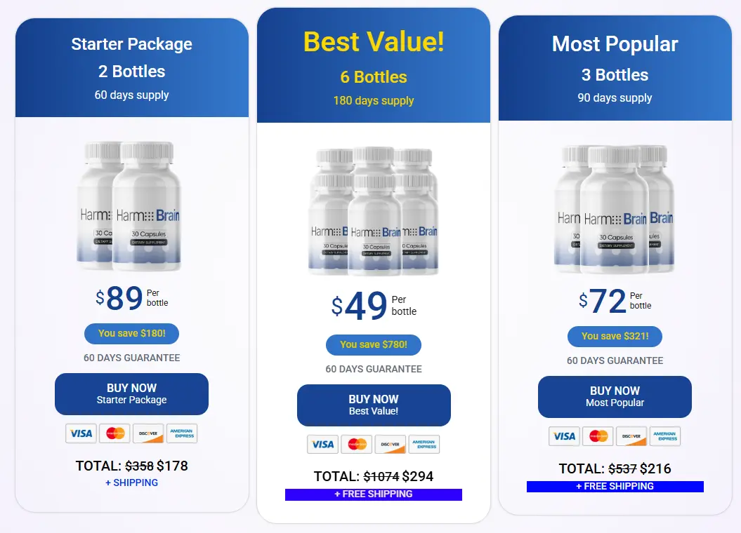 Harmobrain pricing